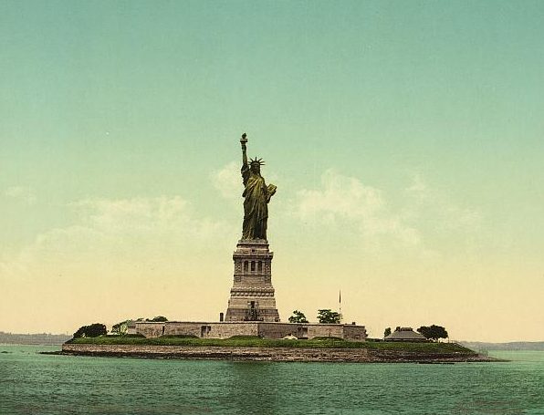 Vintage style photo of Statue of Liberty